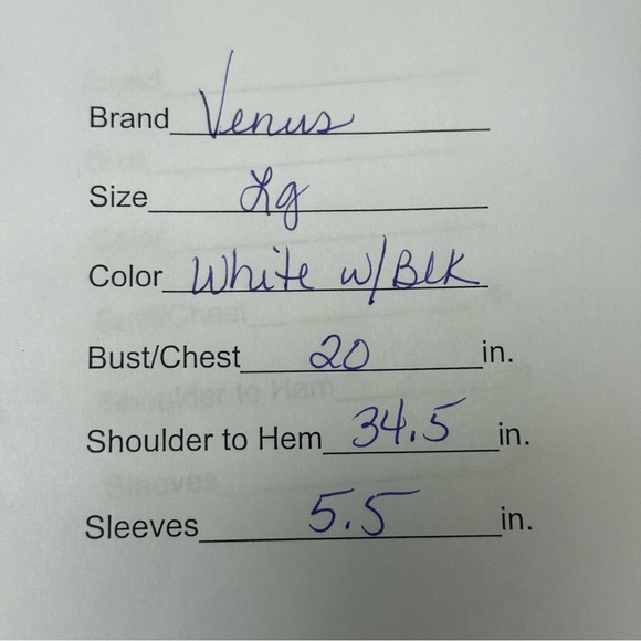 Venus Elegant White Embellished Tunic. Size Large. - Picture 9 of 9